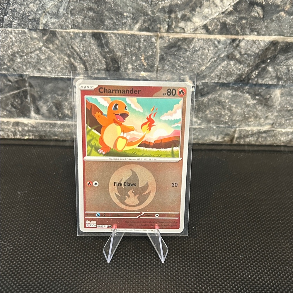 Pokemon Charmander 020/217 Reverse Holo Card from Ascended Heroes Set M/NM